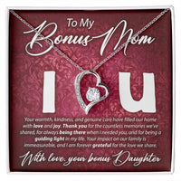 Load image into Gallery viewer, To My Bonus Mom, I Love You - Forever Love Necklace
