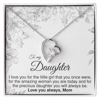 Load image into Gallery viewer, To Daughter From Mom - Forever Love Necklace - JustFamilyThings
