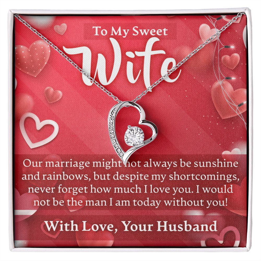 Valentines Day To My Wife - Forever Love Necklace - JustFamilyThings