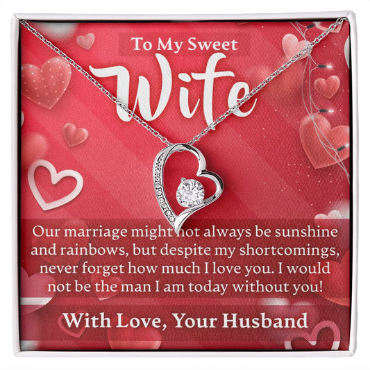 Valentines Day To My Wife - Forever Love Necklace - JustFamilyThings