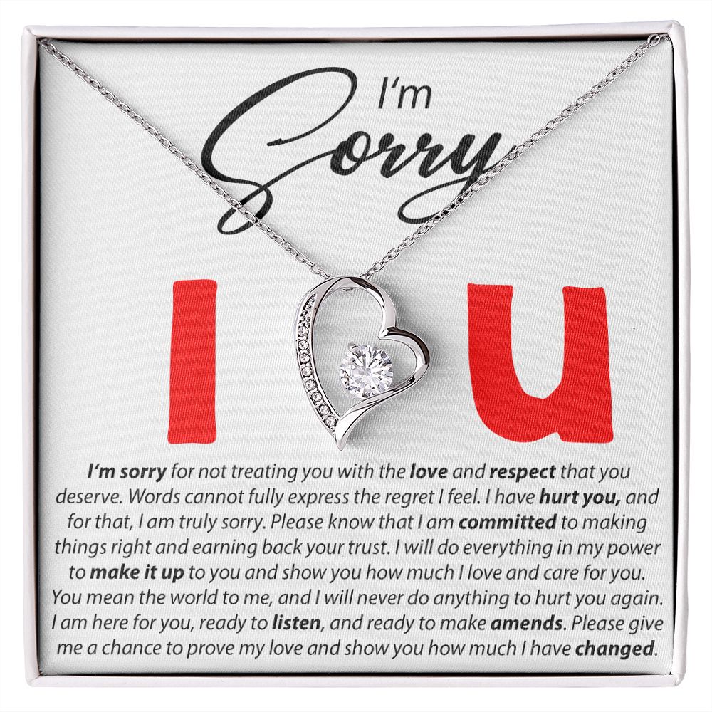 I'm Sorry - I Love You - Forever Love Necklace - JustFamilyThings