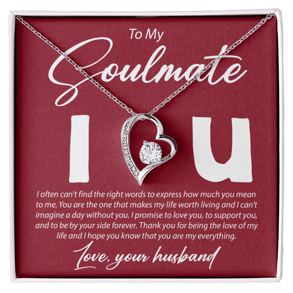 To My Soulmate - I can't Find The Right Words - Forever Love Necklace - JustFamilyThings