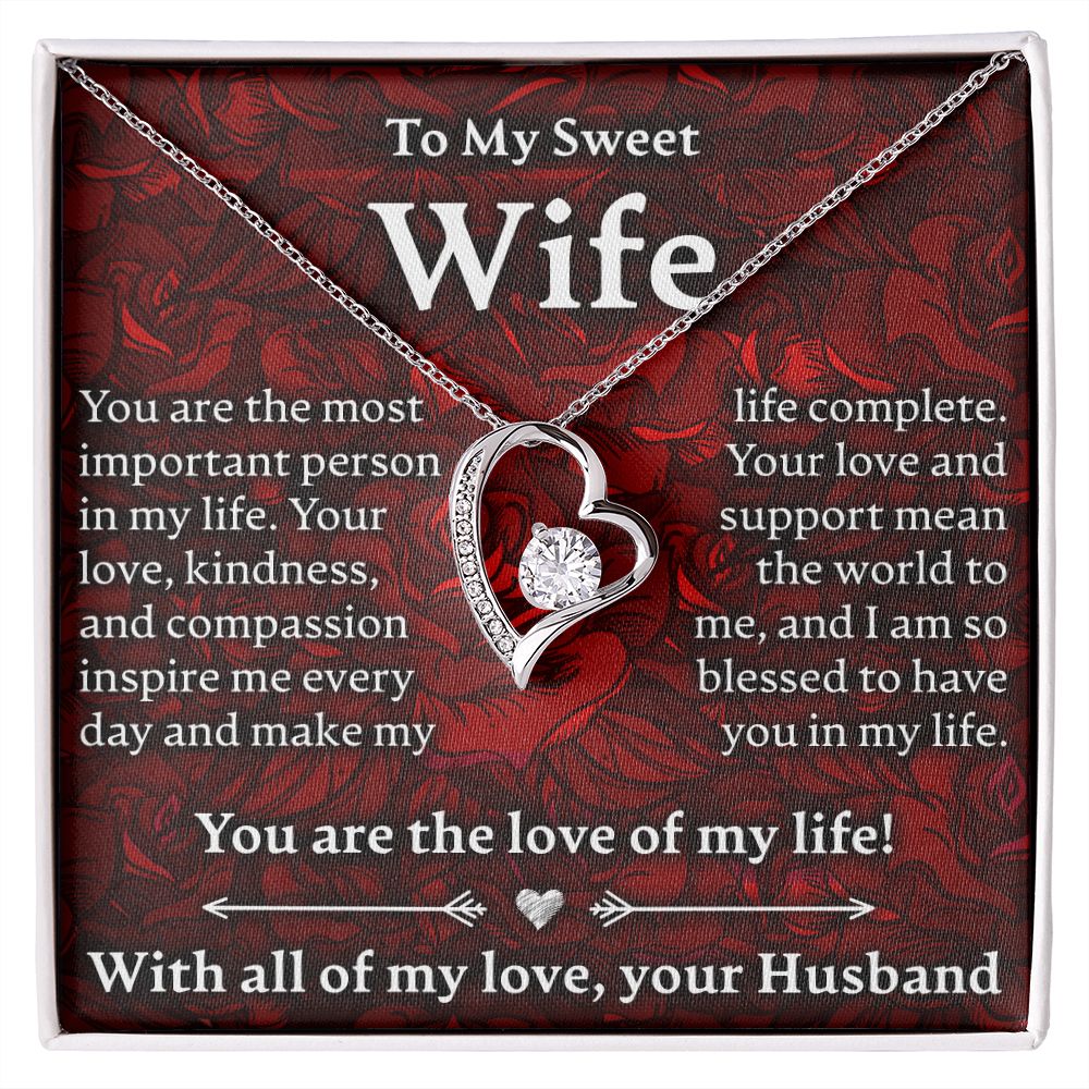 To My Sweet Wife - Forever Love Necklace - JustFamilyThings