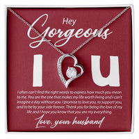 Load image into Gallery viewer, Hey Gorgeous - I can&#39;t Find The Right Words - Forever Love Necklace - JustFamilyThings
