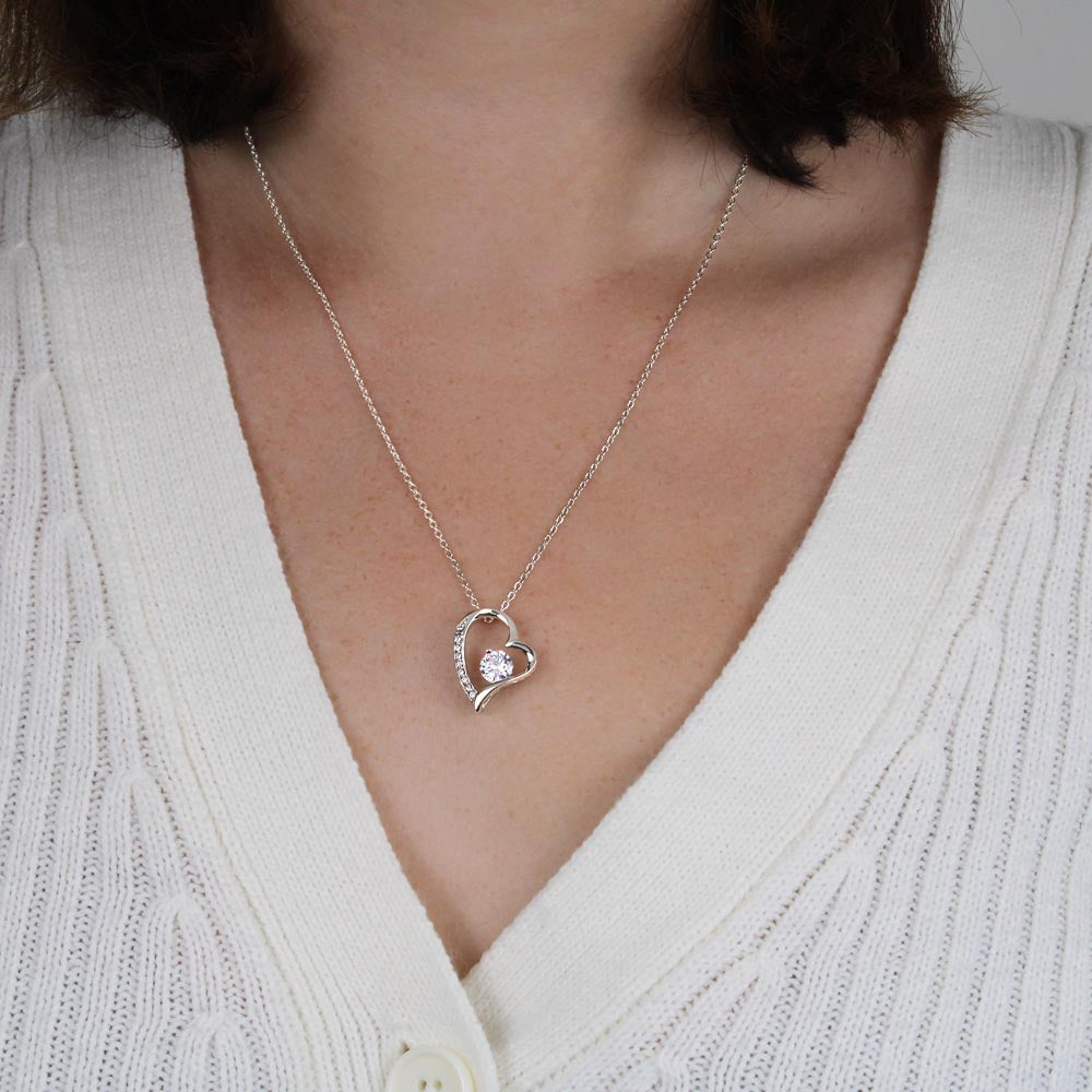 Hey Gorgeous - It Is Difficult To Put Into Words - Forever Love Necklace - JustFamilyThings