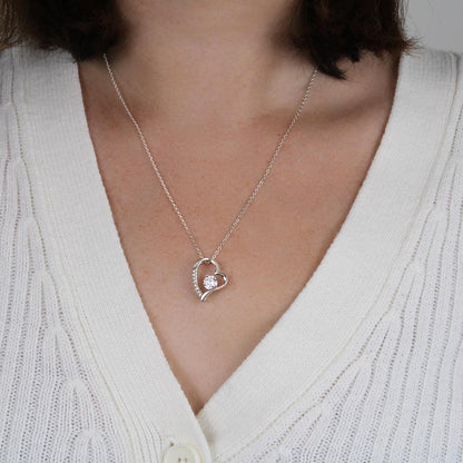 Hey Gorgeous - It Is Difficult To Put Into Words - Forever Love Necklace - JustFamilyThings