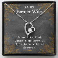 Load image into Gallery viewer, to my Farmer wife - Forever Love Necklace - JustFamilyThings
