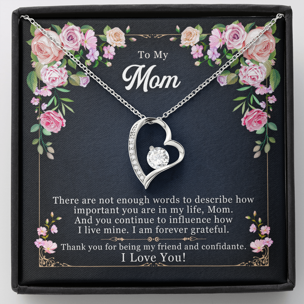 to my mom - There are not enough words - Forever Love Necklace - JustFamilyThings