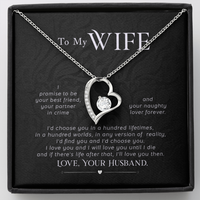 Load image into Gallery viewer, To my wife - I promise - Forever Love Necklace - JustFamilyThings
