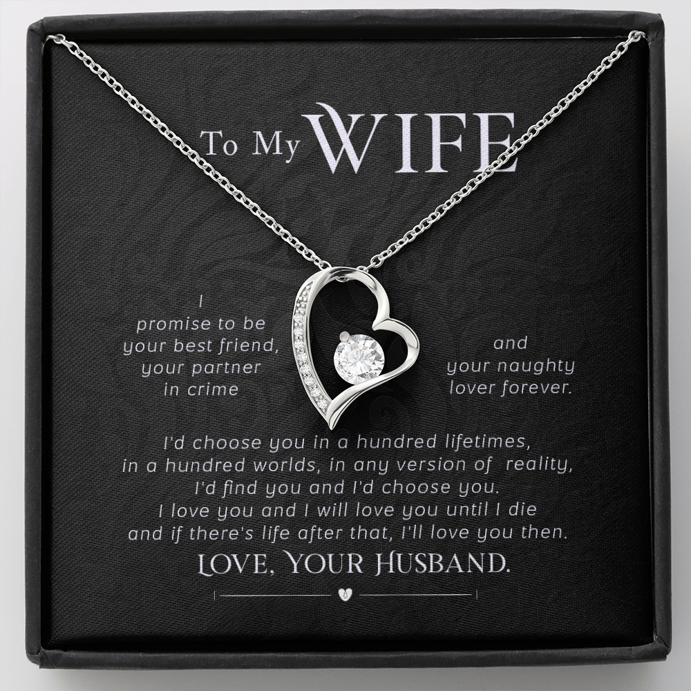 To my wife - I promise - Forever Love Necklace - JustFamilyThings