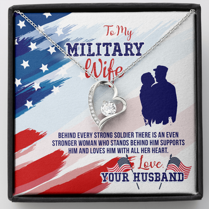 To My Milatary wife - Forever Love Necklace - JustFamilyThings