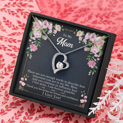 to my mom - There are not enough words - Forever Love Necklace - JustFamilyThings