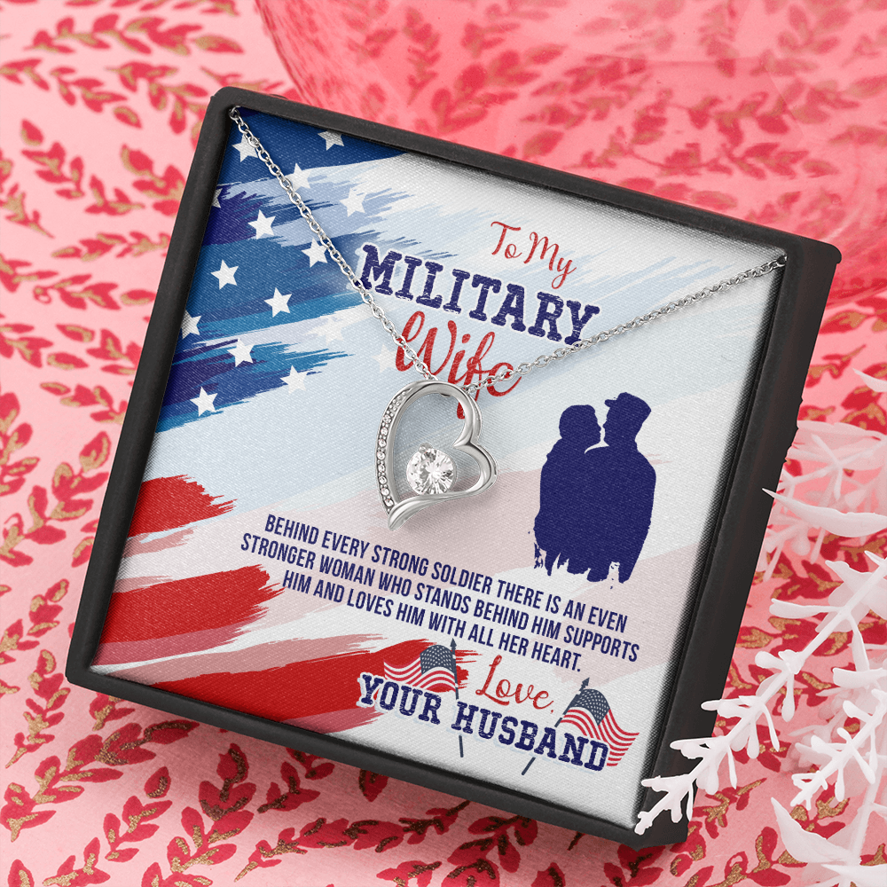 To My Milatary wife - Forever Love Necklace - JustFamilyThings