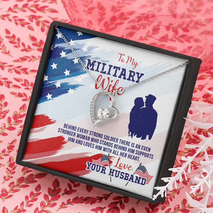 To My Milatary wife - Forever Love Necklace - JustFamilyThings
