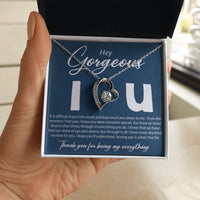 Load image into Gallery viewer, Hey Gorgeous - It Is Difficult To Put Into Words - Forever Love Necklace - JustFamilyThings
