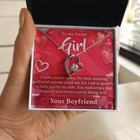 Load image into Gallery viewer, Valentines Day To My Girl - Forever Love Necklace - JustFamilyThings
