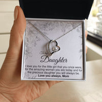 Load image into Gallery viewer, To Daughter From Mom - Forever Love Necklace - JustFamilyThings
