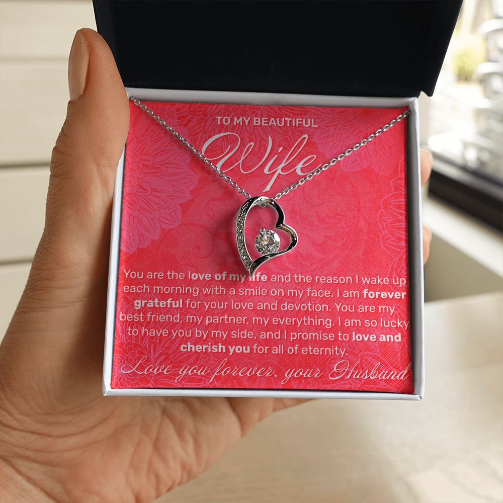 To My Wife - You Are The Love Of My Life - Forever Love Necklace - JustFamilyThings