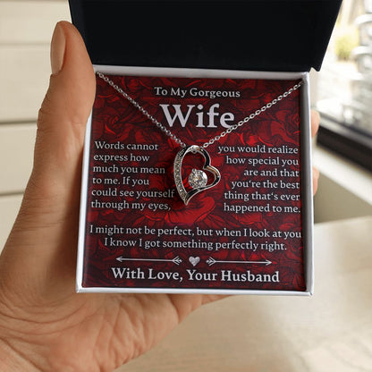 To My Gorgeous Wife - Forever Love Necklace - JustFamilyThings