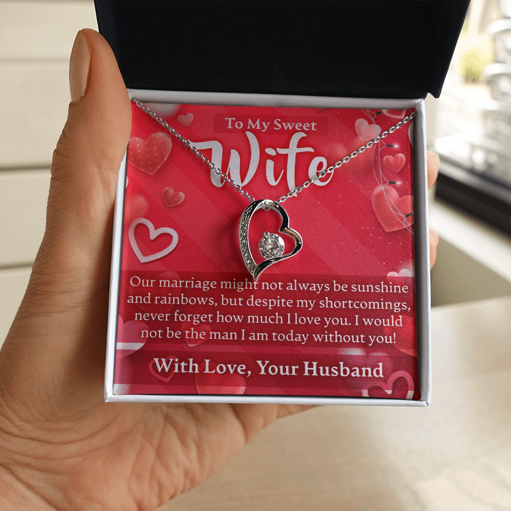 Valentines Day To My Wife - Forever Love Necklace - JustFamilyThings