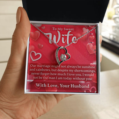Valentines Day To My Wife - Forever Love Necklace - JustFamilyThings