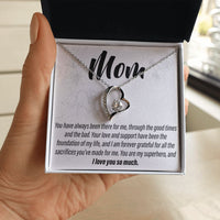 Load image into Gallery viewer, To My Mom - You have always been there 2 - Forever Love Necklace - JustFamilyThings
