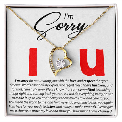 I'm Sorry - I Love You - Forever Love Necklace - JustFamilyThings