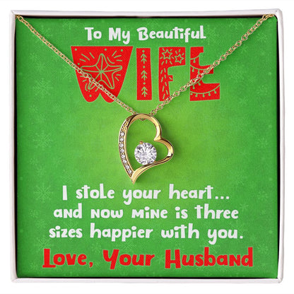 To My Wife, Christmas Gift - Forever Love Necklace - JustFamilyThings