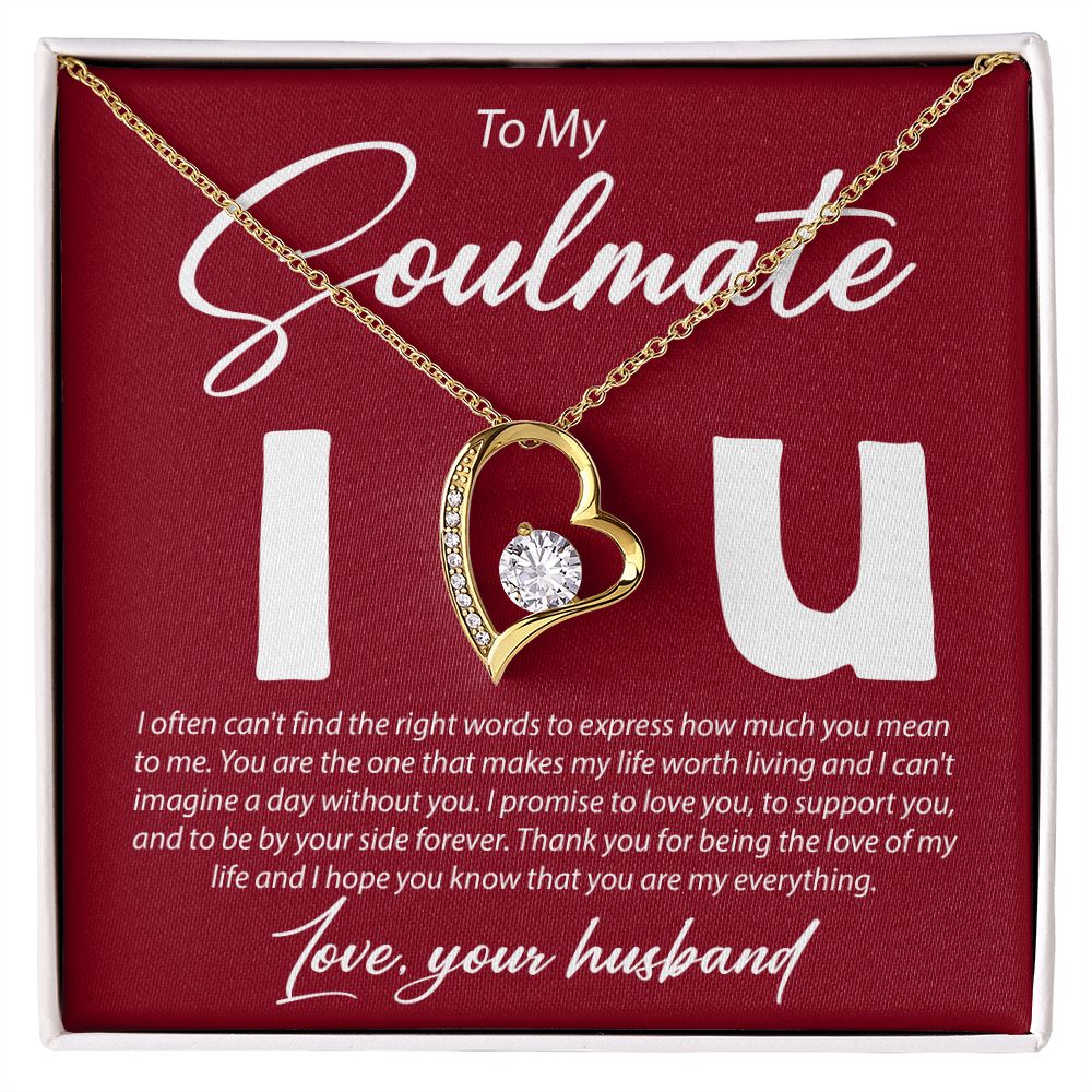 To My Soulmate - I can't Find The Right Words - Forever Love Necklace - JustFamilyThings