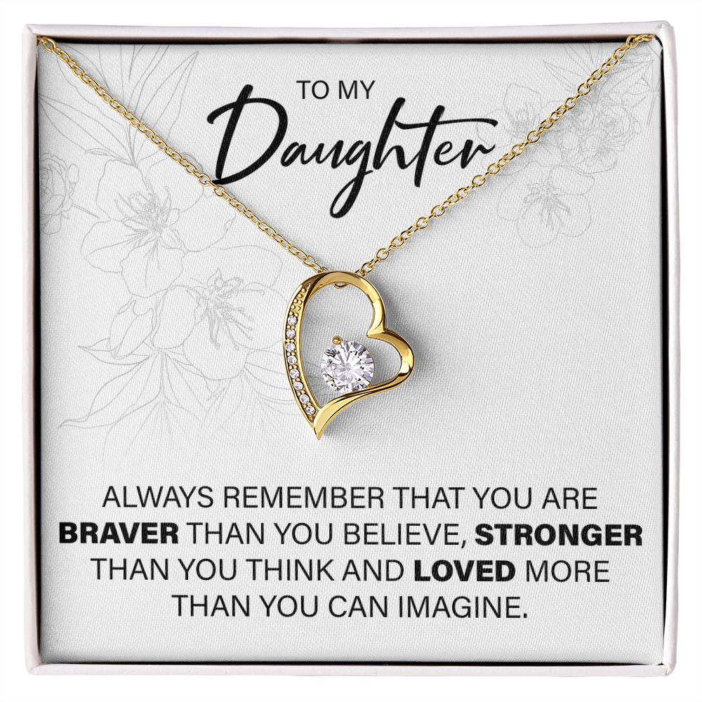To My Daughter - You Are Loved - Forever Love Necklace - JustFamilyThings