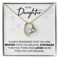 Load image into Gallery viewer, To My Daughter - You Are Loved - Forever Love Necklace - JustFamilyThings
