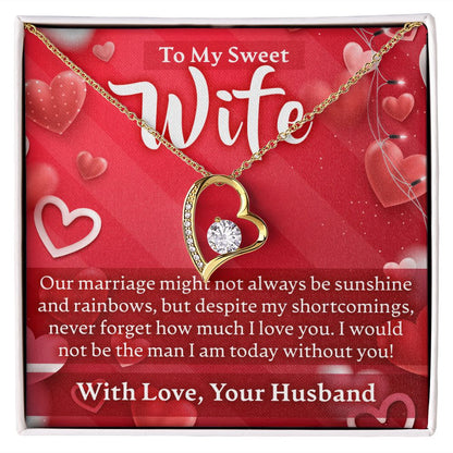 Valentines Day To My Wife - Forever Love Necklace - JustFamilyThings