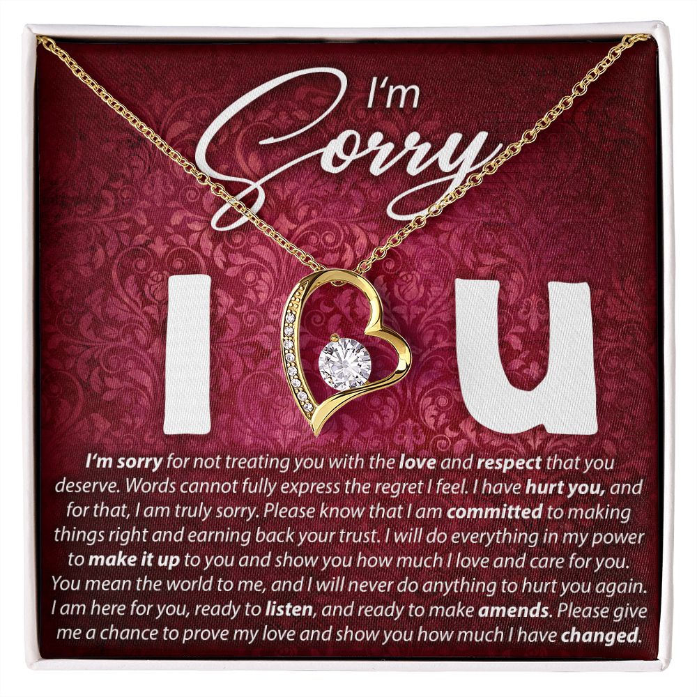 I'm Sorry, I Love You - Forever Love Necklace - JustFamilyThings