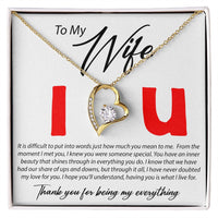 Load image into Gallery viewer, To My Wife - It Is Difficult To Put Into Words - Forever Love Necklace - JustFamilyThings
