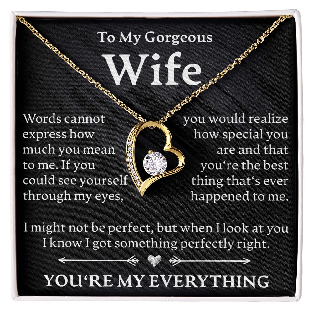 To My Gorgeous Wife - Forever Love Necklace - JustFamilyThings