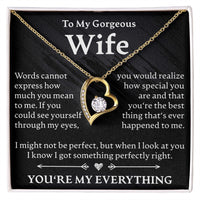 Load image into Gallery viewer, To My Gorgeous Wife - Forever Love Necklace - JustFamilyThings
