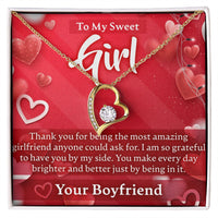 Load image into Gallery viewer, Valentines Day To My Girl - Forever Love Necklace - JustFamilyThings

