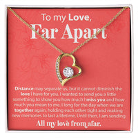 Load image into Gallery viewer, To My Love Across The Miles - Distance May Separate Us - Forever Love Necklace - JustFamilyThings
