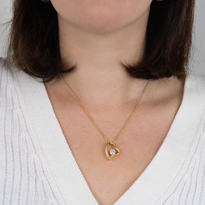 Hey Gorgeous - It Is Difficult To Put Into Words - Forever Love Necklace - JustFamilyThings