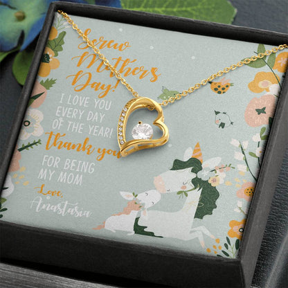 Personalized - Screw Mother's Day, I Love You Every Day Of The Year - Forever Love Necklace - Choose Custom Name - JustFamilyThings