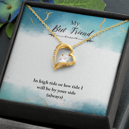 to my Best friend - Always By Your Side - Forever Love Necklace - JustFamilyThings