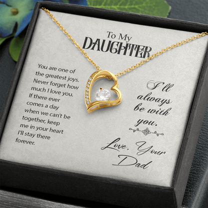 To my daughter from dad - You are one of the greatest joys - Forever Love Necklace - JustFamilyThings