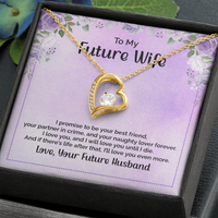 Load image into Gallery viewer, To my future wife - I promise to be your best friend - Forever Love Necklace - JustFamilyThings
