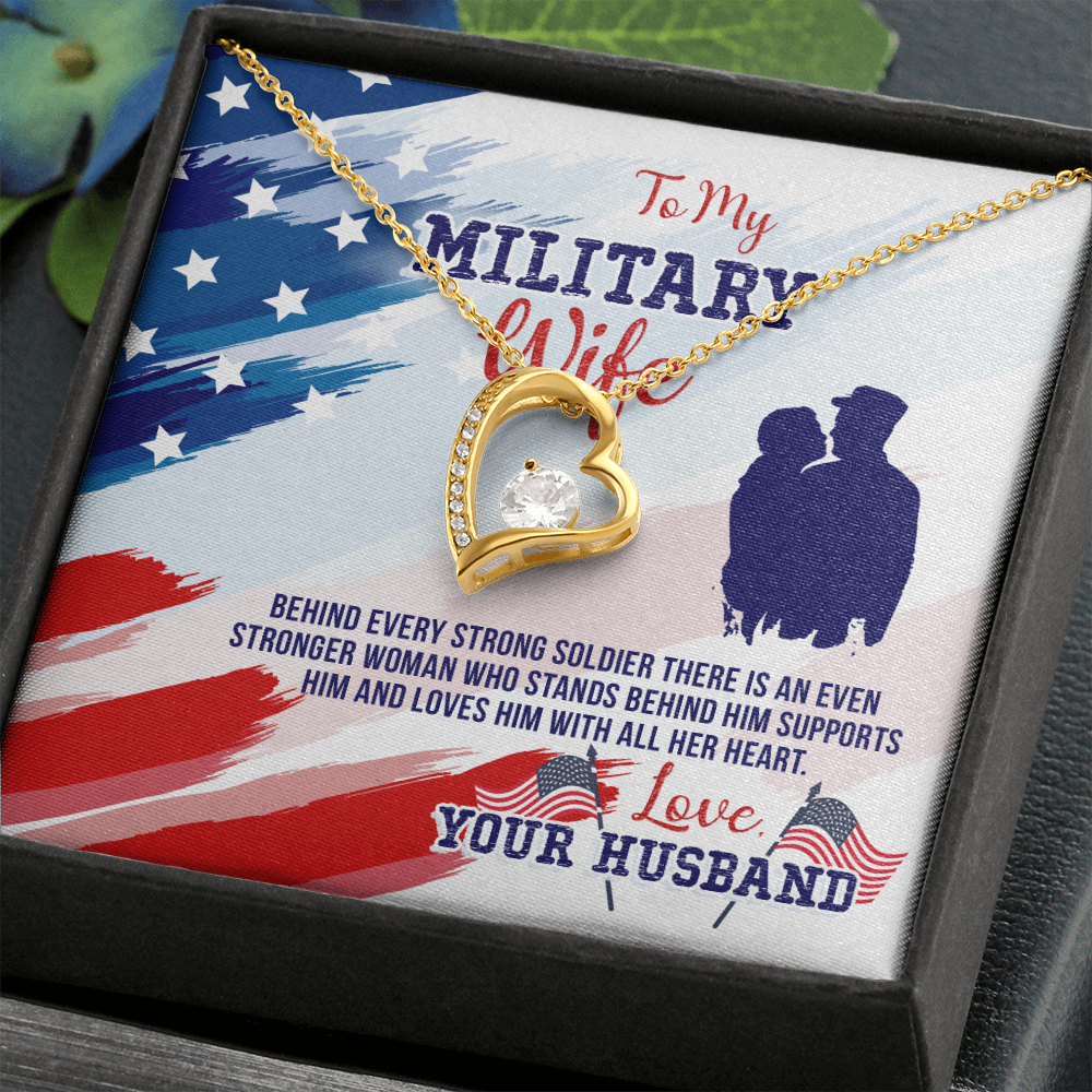 To My Milatary wife - Forever Love Necklace - JustFamilyThings