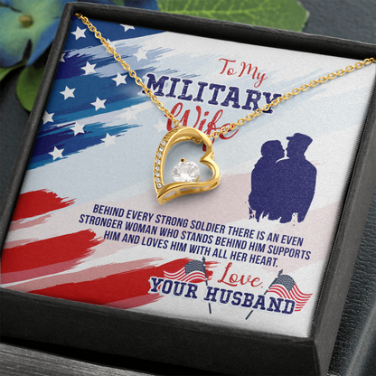 To My Milatary wife - Forever Love Necklace - JustFamilyThings