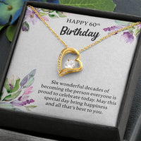 Load image into Gallery viewer, Happy 60th Birthday Necklace, Happy 60th Birthday Gift, 60th Birthday Jewelry Gift - JustFamilyThings
