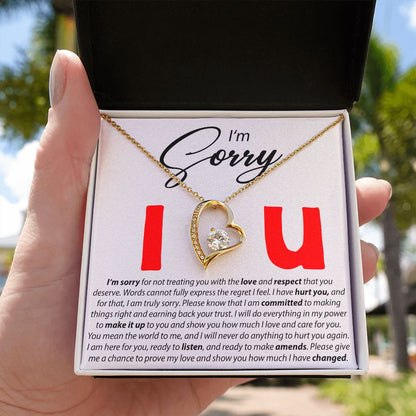 I'm Sorry - I Love You - Forever Love Necklace - JustFamilyThings