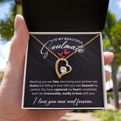 To My Beautiful Soulmate - Meeting You - Forever Love Necklace - JustFamilyThings