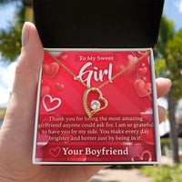 Load image into Gallery viewer, Valentines Day To My Girl - Forever Love Necklace - JustFamilyThings
