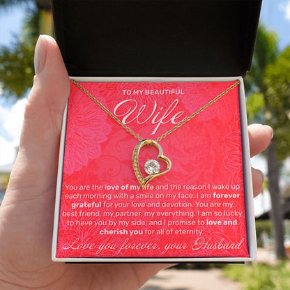 To My Wife - You Are The Love Of My Life - Forever Love Necklace - JustFamilyThings